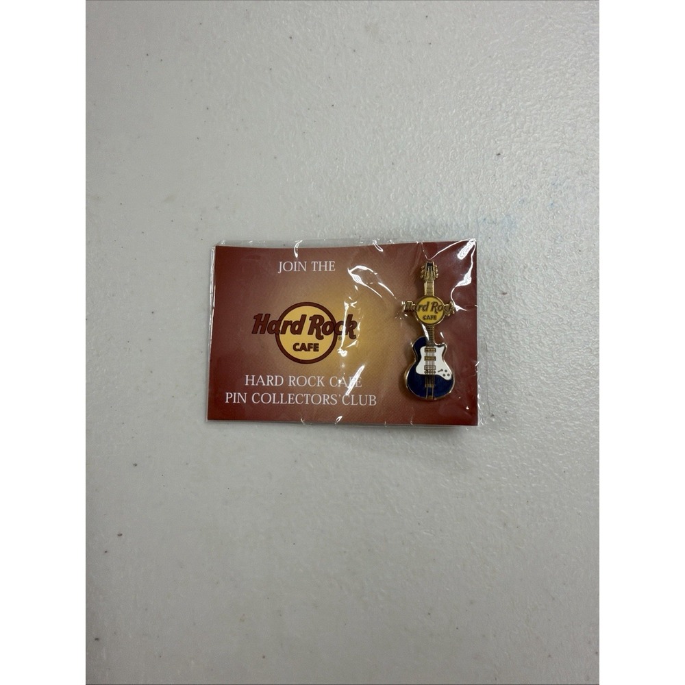 2007 Hard Rock Cafe Icon Guitar Giveaway Pin - Blue Pre Owned